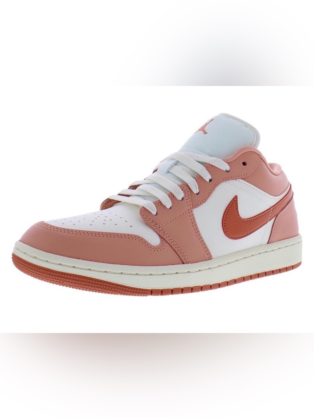 Nike Women's White and Dusty Rose Low-Top Sneakers